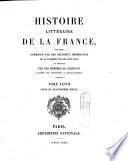 Histoire littéraire de la France