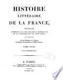 Histoire littéraire de la France