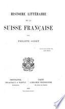 Histoire littéraire de la Suisse française