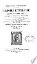 Histoire littéraire du 19ème siècle