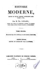 Histoire moderne depuis le grand schisme d'occident (1378) jusqu'a 1789