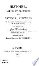 Histoire, mœurs et coutumes des nations indiennes qui habitaient autrefois la Pensylvanie et les États voisins