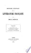 Histoire nationale de la littérature française, etc