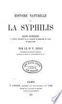 Histoire naturelle de la syphilis