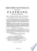 Histoire naturelle des 2 elephans, male et femelle, du museum de Paris (etc.)