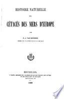 Histoire naturelle des cétacés des mers d'Europe