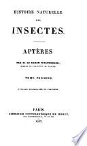 Histoire naturelle des insectes. Aptères