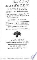 Histoire naturelle, g B en B erale et particuli A ere, par m. De Buffon, ... Tome premier [-quatrieme], premiere [-huitieme] partie