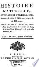 Histoire naturelle générale et particulière