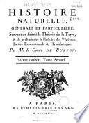 Histoire naturelle, générale et particulière, servant de suite à la Théorie de la Terre et d'introduction à l'Histoire des Minéraux...Supplément Tome premier [septième]