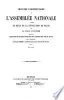 Histoire parlementaire de l'Assemblée nationale précédée du récit de la révolution de Paris