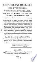 Histoire particulière des événemens qui ont eu lieu en France pendant le mois de Juin ... 1792