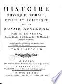 Histoire physique, morale, civile et politique de la Russie ancienne
