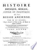 Histoire physique, morale, civile et politique de la Russie moderne