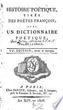 Histoire poétique, tirée des poètes françois