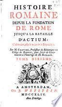 Histoire romaine depuis la fondation de Rome jusqu'a la bataille d'Actium