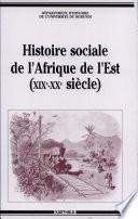 Histoire sociale de l'Afrique de l'Est (XIXe-XXe siècle)