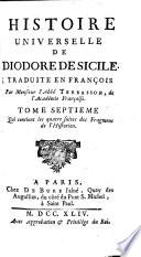 Histoire universelle de Diodore de Sicile
