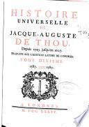 Histoire universelle de Jacque-Auguste de Thou