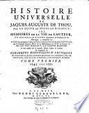 Histoire universelle de Jacques-Auguste de Thou