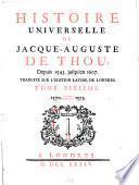 Histoire universelle de Jacques-Auguste de Thou