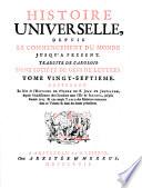 Histoire universelle depuis le commencement du monde jusqu' a present