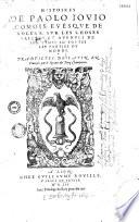 Histoires de Paolo Iouio comois euesque de Nocera