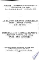Historical and cultural relations between France and India