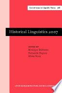 Historical Linguistics 2007