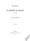Historique du 25e Régiment de Dragons, 1665-1890