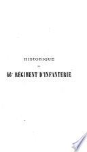 Historique du 46e regiment d'infanterie