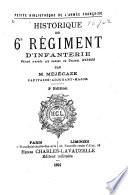 Historique du 6e régiment d'infanterie
