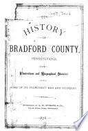 History of Bradford County, Pennsylvania