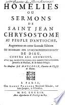 Homélies au peuple d'Antioche