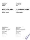Homicide in Canada, a Statistical Perspective