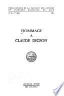 Hommage à Claude Digeon