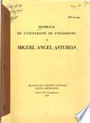 Hommage de l'Université de Strasbourg a Miguel Angel Asturias