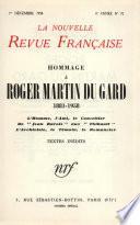 Hommage ŕ Roger Martin du Gard N' 72 (Décembre 1958)
