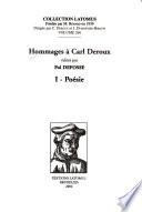 Hommages à Carl Deroux