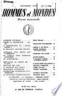 Hommes et mondes