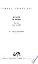 Honoré de Balzac, Le lys dans la vallée