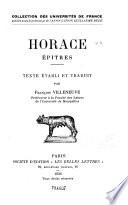 Horace: Épitres