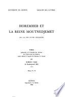 Horemheb et la reine Moutnedjemet ou la fin d'une dynastie