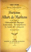 Hortense Allart de Méritens ... (Documents inédits)