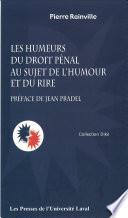 Humeurs du droit pénal au sujet de l'humour