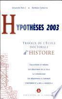Hypothèses 2003
