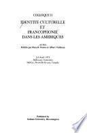 Identité culturelle et francophonie dans les Amériques