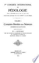 Ier Congrès international de pédologie
