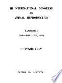 III International Congress on Animal Reproduction, Cambridge, 25th-30th June, 1956