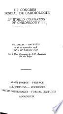 IIIe Congrès mondial de cardiologie, Bruxelles, 14 au 21 septembre 1958